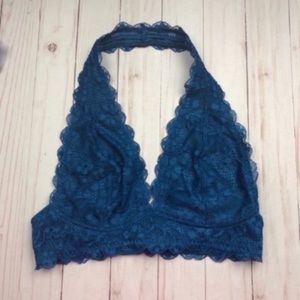 Free People NWT Galloon Lace Halter Bralette